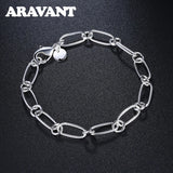 925 Silver Chain Bracelet for Women Wedding Jewelry