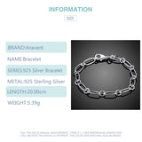 925 Silver Chain Bracelet for Women Wedding Jewelry