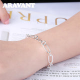 925 Silver Chain Bracelet for Women Wedding Jewelry