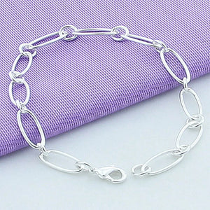 925 Silver Chain Charm Bracelet For Women Silver Jewelry