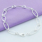 925 Silver Chain Charm Bracelet For Women Silver Jewelry