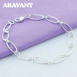 925 Silver Chain Charm Bracelet For Women Silver Jewelry