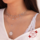 925 Silver Five-pointed Star Necklace for Women