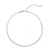 925 Silver Geometric Choker Necklace Minimalist Jewelry