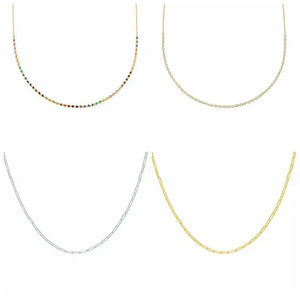 925 Silver Chain Minimalist Necklaces For Woman Girls