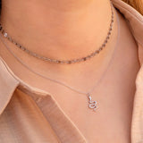 Snake Pendant Choker Necklace for Women 925 Silver Chain Personalized Animal