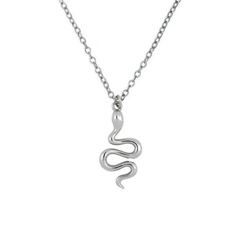 Snake Pendant Choker Necklace for Women 925 Silver Chain Personalized Animal