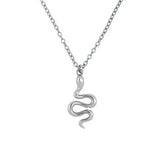 Snake Pendant Choker Necklace for Women 925 Silver Chain Personalized Animal