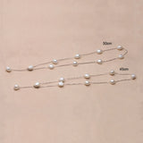 925 Silver Chain Multi Pearl Necklace For Women