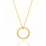 925 Silver Chain Sun Pendant Necklace Women Clavicle Chain Jewelry Gift
