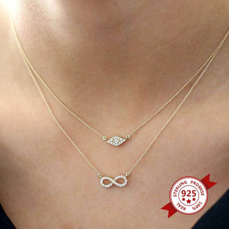 Vintage Crystal Necklace Pendant Clavicle Chain Statement Women Jewelry