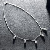 925 Silver Chain Water Drop Necklace Women Silver Necklaces