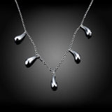 925 Silver Chain Water Drop Necklace Women Silver Necklaces
