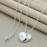 925 Silver Heart Pendant Necklac
