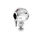 925 Silver Charm Beaded Snowflake Koala Sloth Maple Leaf Bear Elephant Kangaroo