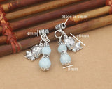 925 Silver Lucky Fish Bracelet Charm Beaded Jewelry Charms DIY