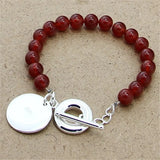 925 Silver Freshwater Pearl Round Bracelet for Women