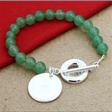 925 Silver Freshwater Pearl Round Bracelet for Women