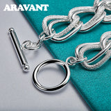 925 Silver Charm Bracelet For Men Women