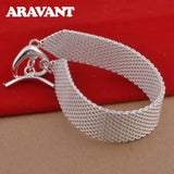 925 Silver Charm Bracelet For Women Wedding Jewelry