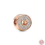 925 Silver Infinite Hearts Pendant & Heart Bead