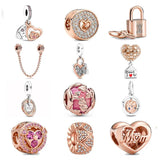 925 Silver Infinite Hearts Pendant & Heart Bead