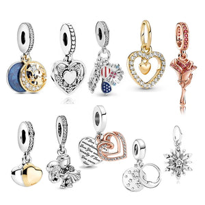 925 Silver Charm Jewelry Charm Necklace Bracelet Accessories