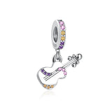 925 Silver Charm Note Piano Beads Pendant