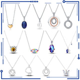 925 Silver Zircon Charm Pendant Necklace for Women Men