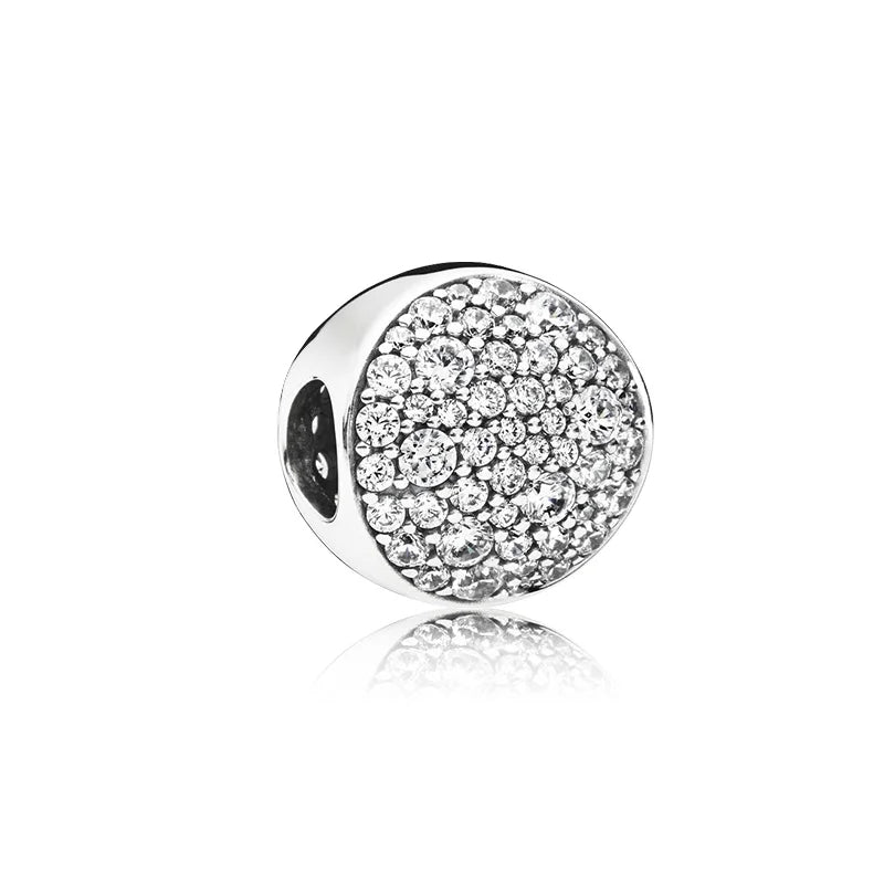 925 Silver Love Zircon Beaded Wedding Charm