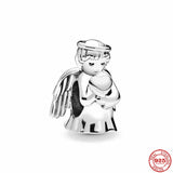 925 Silver Charms Accessories Angel Rainbow Lock Doll Beads