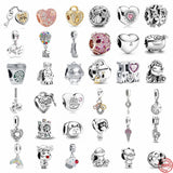 925 Silver Charms Accessories Angel Rainbow Lock Doll Beads