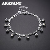 925 Silver Charms Bracelets Anklet Wedding Jewelry