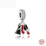 925 Silver Charms Beads for Bracelet DIY Women Jewelry Car Key Pendant