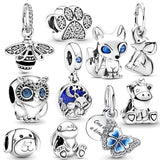 925 Silver Animal Beads Pendant Charms Fit Bracelets DIY Jewelry
