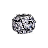 925 Silver Chiselled Bead Bracelet Charm For Women