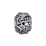 925 Silver Chiselled Bead Bracelet Charm For Women
