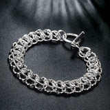 925 Silver Circle Charm Bracelets For Women Wedding Jewelry