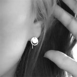 925 Silver Circle Coin Earrings Hammered 14K Filled Jewelry