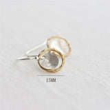 925 Silver Circle Coin Earrings Hammered 14K Filled Jewelry