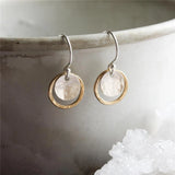 925 Silver Circle Coin Earrings Hammered 14K Filled Jewelry