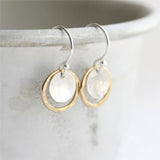 925 Silver Circle Earrings Hammered Silver Jewelry Minimalism Oorbellen