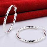 925 Silver Circle Hoop Earrings For Women Jewelry