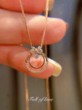925 Silver Diamond Circle Necklace for Women