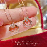 925 Silver Diamond Circle Necklace for Women