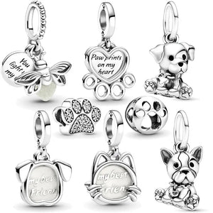 925 Silver Catclaw Beads Fireflies Charm Bracelet DIY Jewelry Making