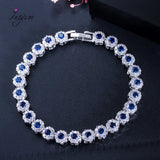 925 Silver Classic Cubic Zircon Three Women Bracelets for Women