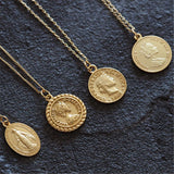 925 Silver Coin Necklace Choker Pendant Charm Vintage Boho Bijoux Collier