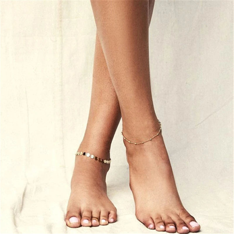 925 Silver Coins Anklet Bracelet Jewelry Enkelbandje Tornozeleira