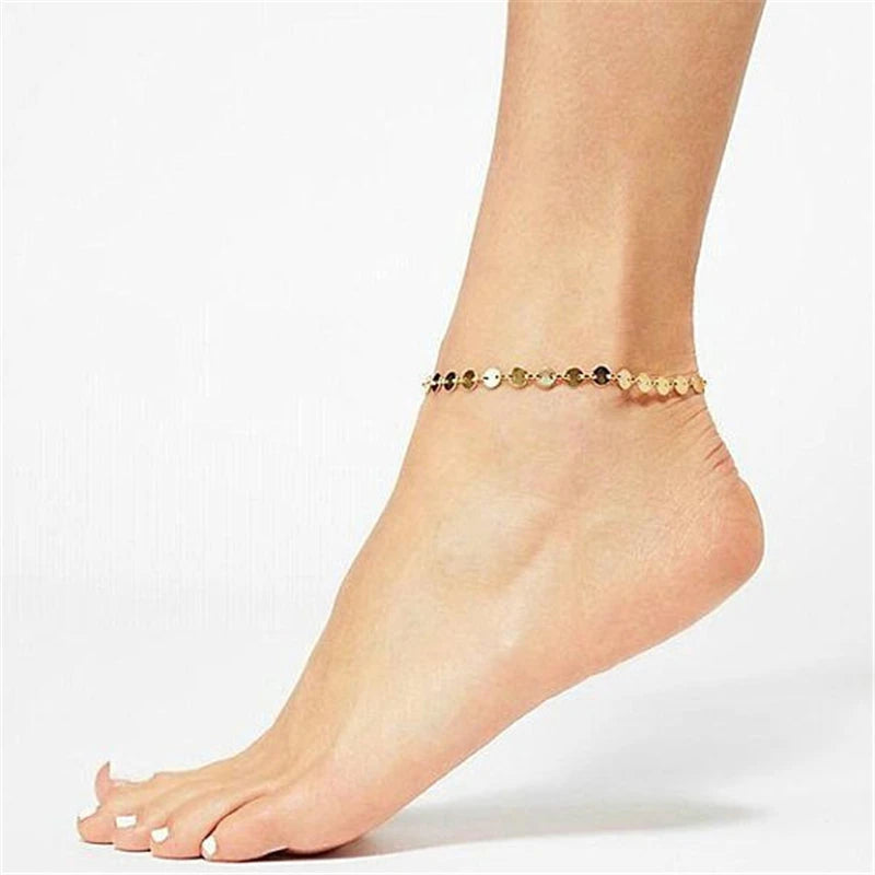 925 Silver Coins Anklet Bracelet Jewelry Enkelbandje Tornozeleira